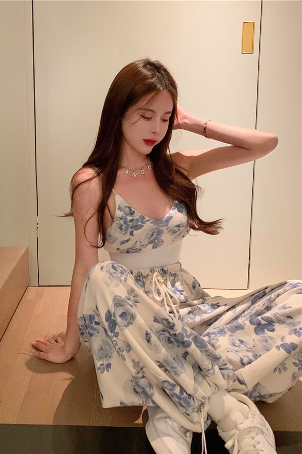 2 Piece Floral Pattern Casual Sets