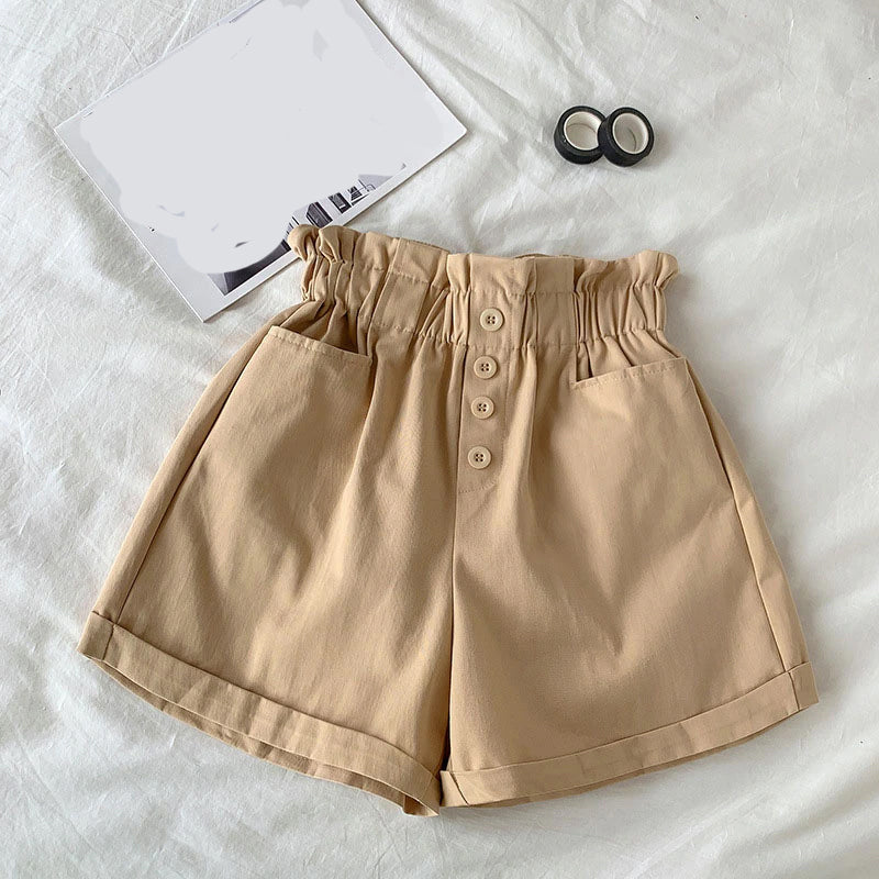 Elastic Waist Ruffle Elegant Summer Shorts