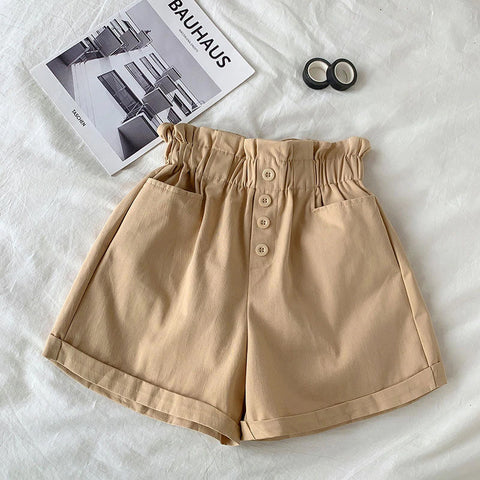 Elastic Waist Cute Colors Casual Shorts Pants