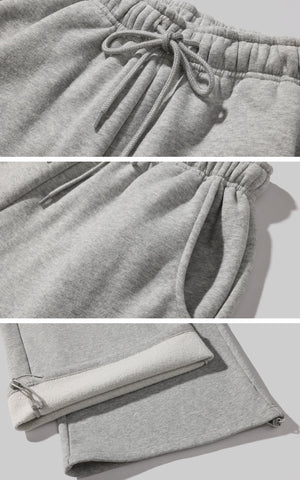 Fleece Wide Leg Sweatpants Oversized Street Style Joggers