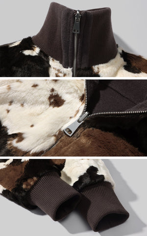 Reversible High-Neck Jacket with Belt Detail