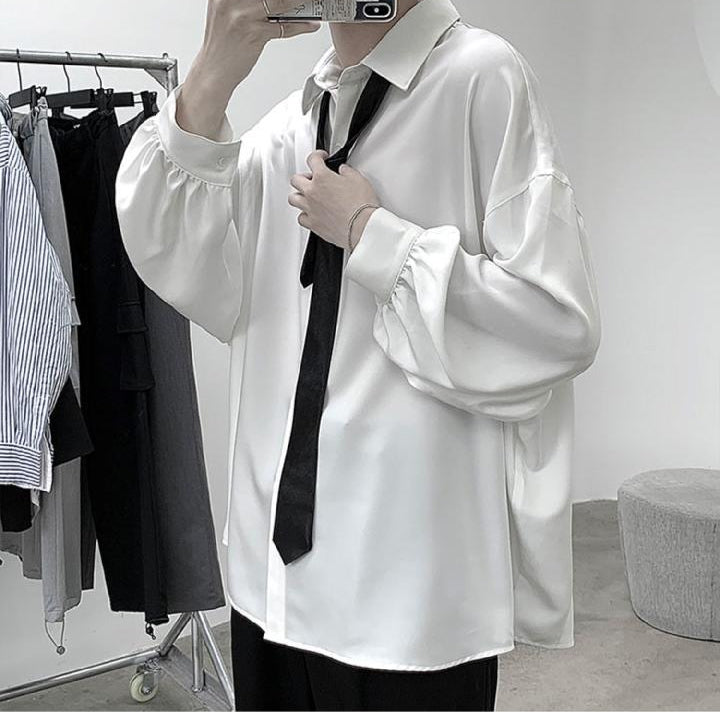 Long Sleeve Loose Casual Men Shirt