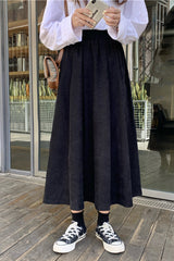 High Waist Loose Vintage Black Skirts