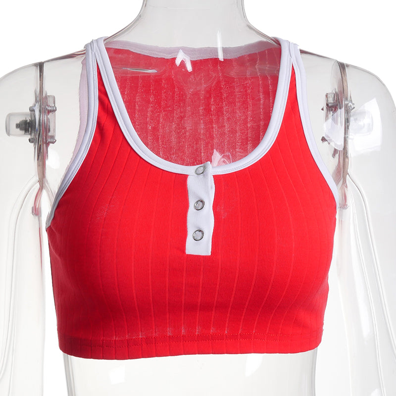 Sexy U-Neck Slim Fit Knitted Crop Tops