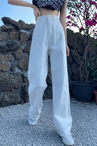 High Waist Loose Light Colors Jeans Pants