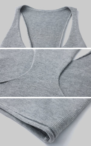Backless Knit Tank Top
