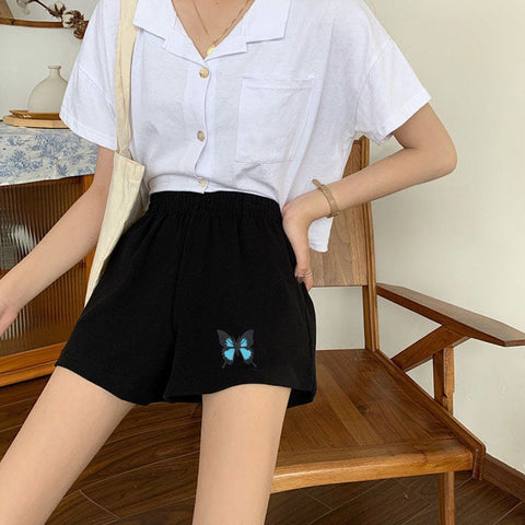 Butterfly Printed Casual Shorts Pants