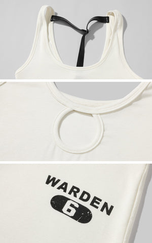 Asymmetric Tank Top with Back Strap