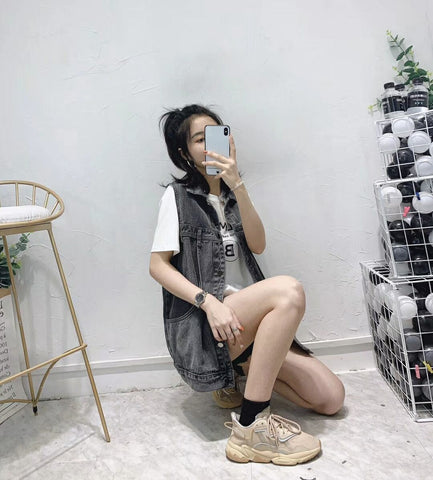 Loose Sleeveless Denim Vest Jacket