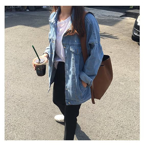 Blue Casual Denim Jacket