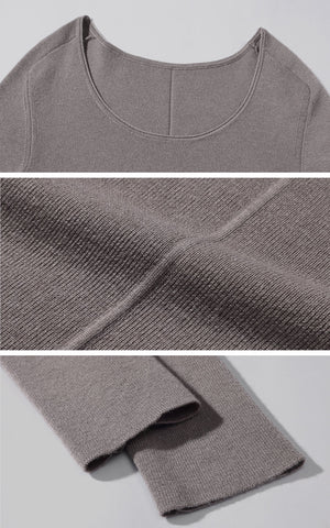 Asymmetric Ribbed Long Sleeve Tee