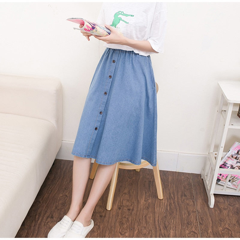 Denim Jeans A-Line Skirt