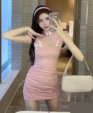 Chinese Style Collar Sexy Bodycon Dress