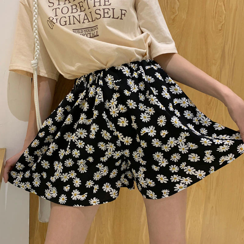 Daisy Floral Printed Sexy Shorts Pants