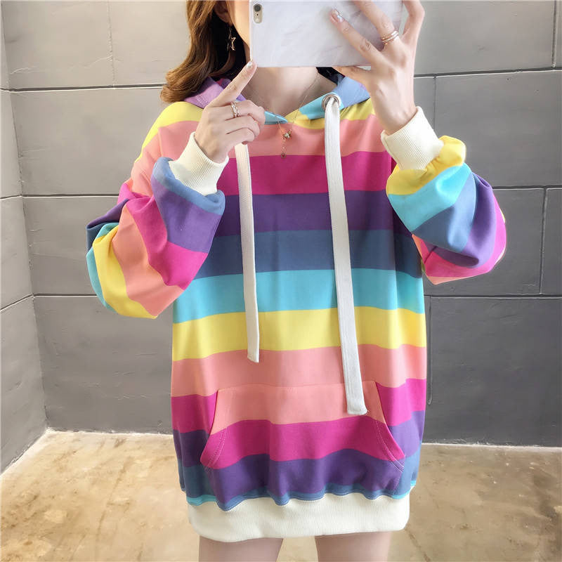 Cute Pastel Rainbow Colors Hoodie