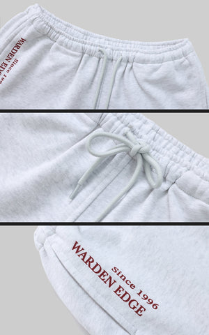 Retro Lettering Print Hoodie + High-Waisted Shorts Set