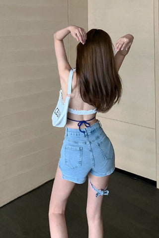 Sexy Sling Denim Shorts