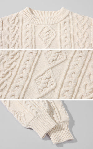 Cable-Knit Oversize Sweater