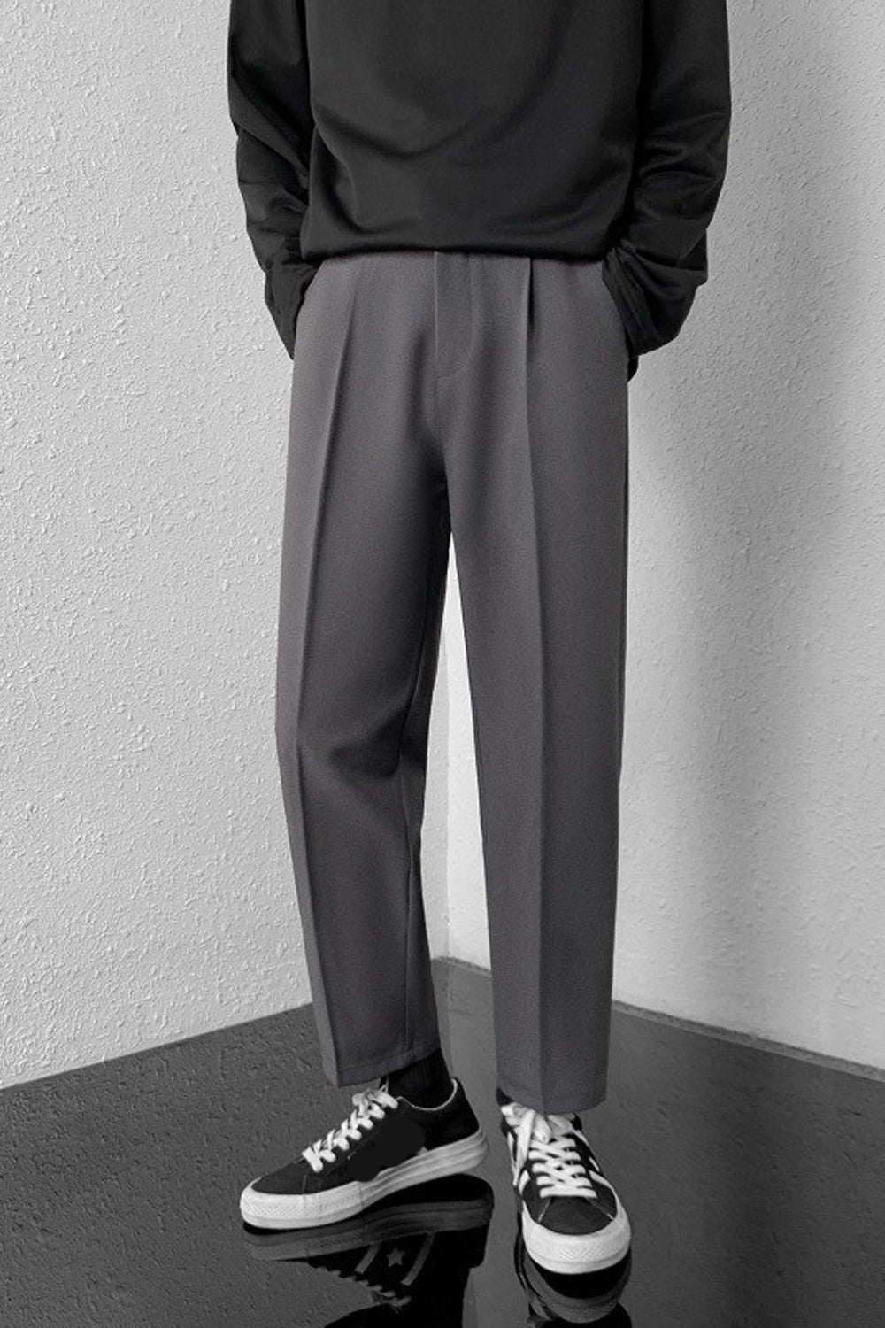 Casual Solid Color Straight Ankle Length Long Pants