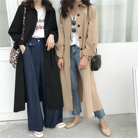 Pocket Long Trench Coat