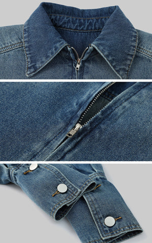 Denim Layered Set â€?Jacket, Shorts & Tank