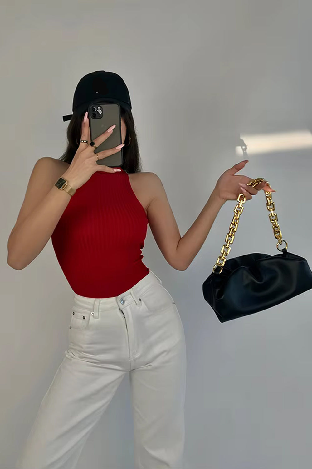 Sexy Knitted Turtleneck Off Shoulder Crop Tops