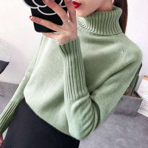 Cashmere Turtleneck Knitted Sweater