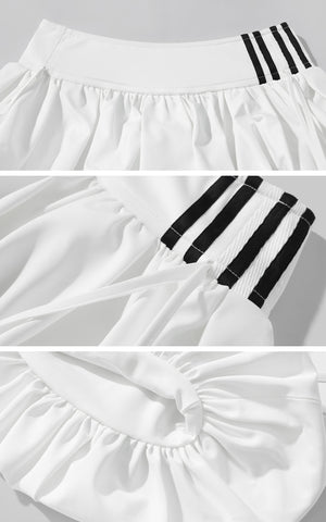Ruched Bubble Mini Skirt