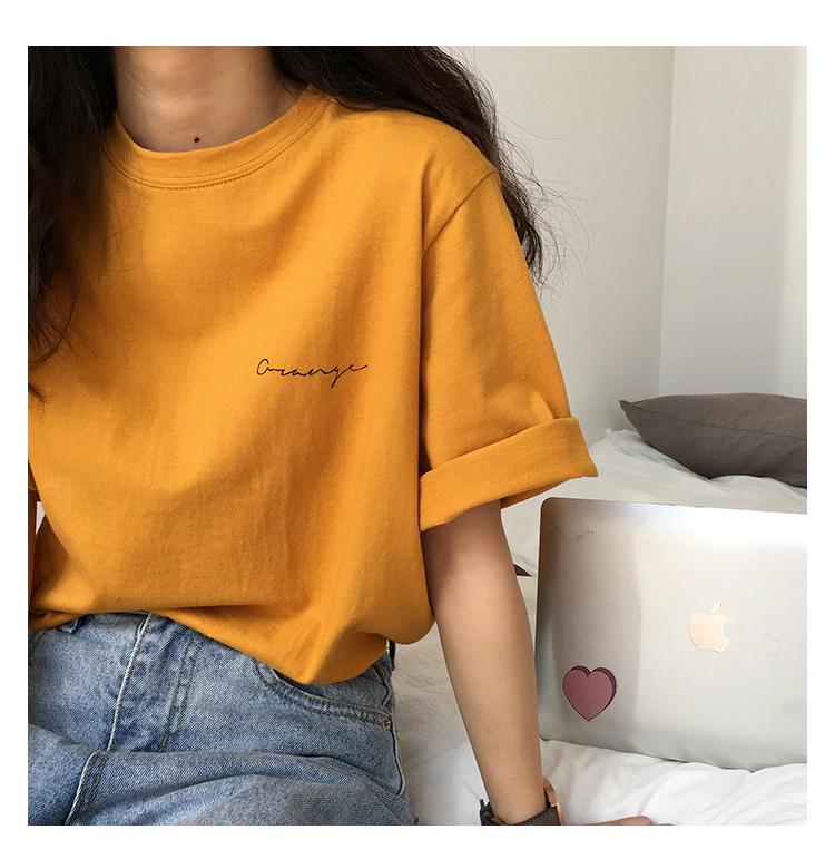 Vintage Orange Hemd mit Buchstabentasche