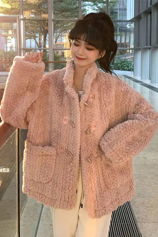 Loose Wool Knitting Casual Jacket