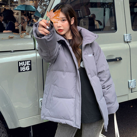 Solid Warm Casual Parkas Coat Jacket