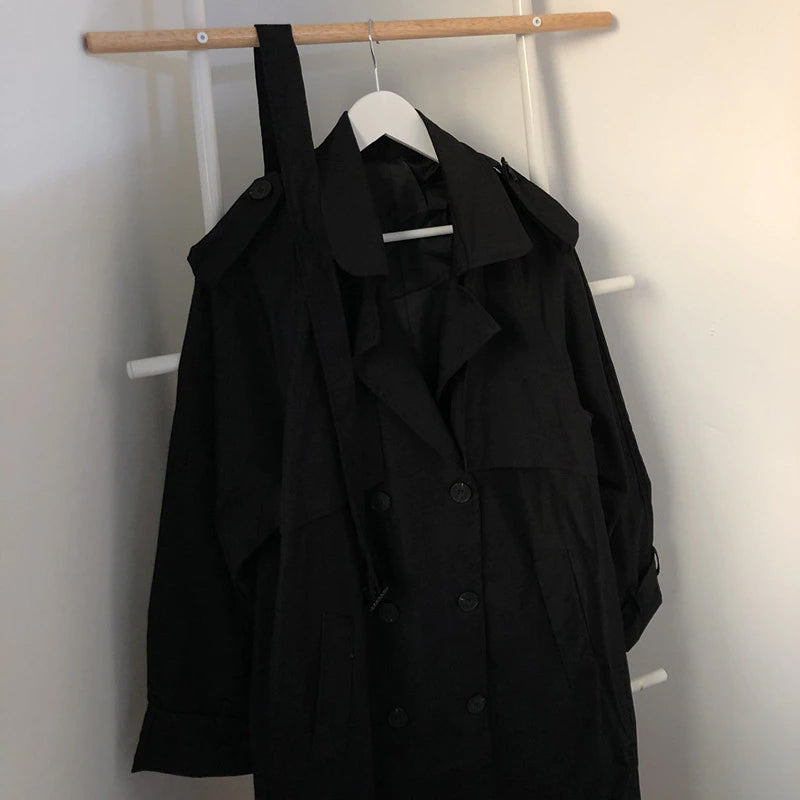 Langer, lässiger Trenchcoat 