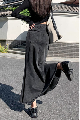 Cute Mermaid Style Long Skirts Jeans