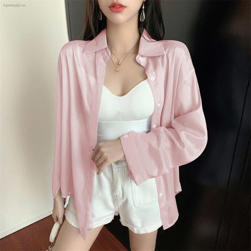 Blusa sexy transparente de manga larga 