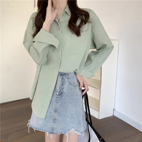 Loose Sun Screen Casual Blouse Shirt