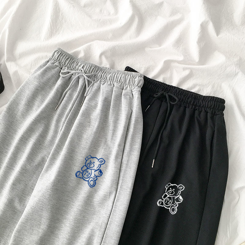 Cute Bear Printed Jogger Sweatpants