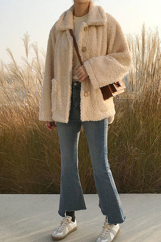 Loose Faux Fur Fluffy Coat Jacket