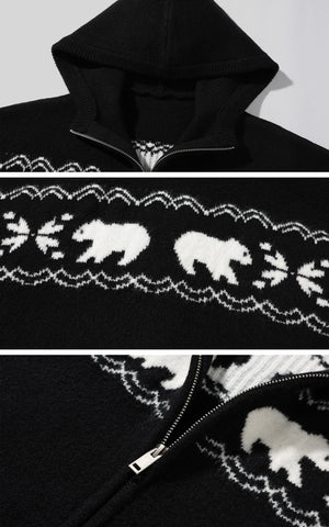 Polar Knit Hoodie & Shorts Set