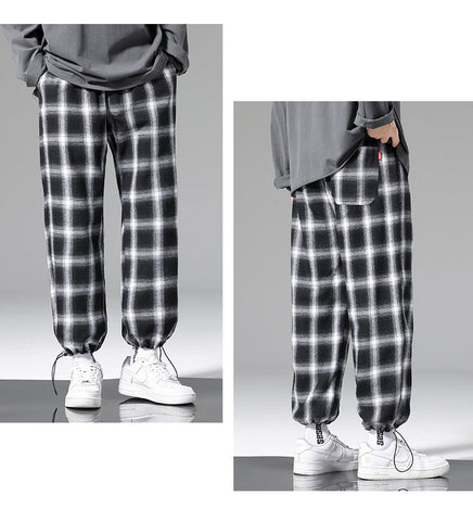 Loose Hip Hop Plaid Joggers Pants