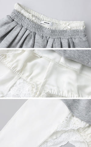 Grey Contrast-Layered Lounge Set