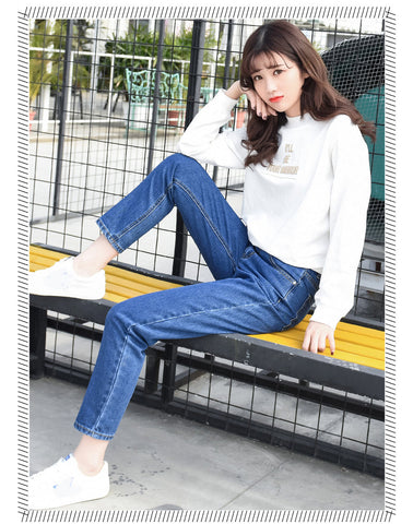 4 Colors Basic Long Jeans Pants