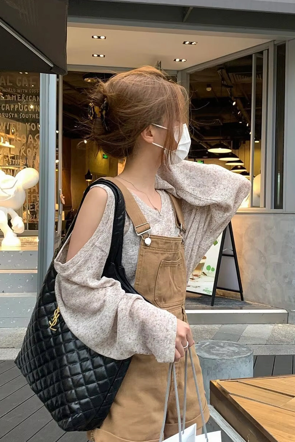 Vintage Khaki Color Denim Romper Playsuits