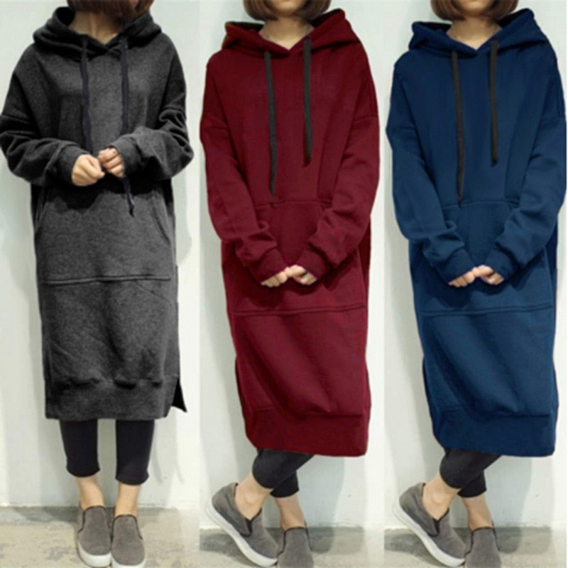 Casual Loose Long Hoodie