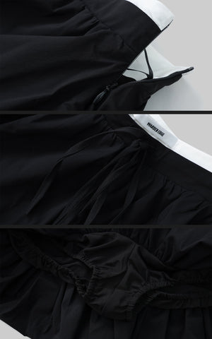 Black Flower Bud Mini Skirt