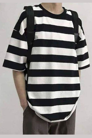 Casual Striped Color Loose Oversize Shirt