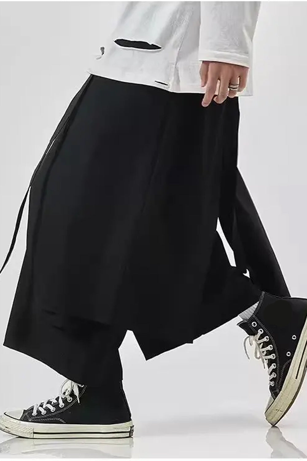 Casual Wide Leg Japanese Style Men Shorts