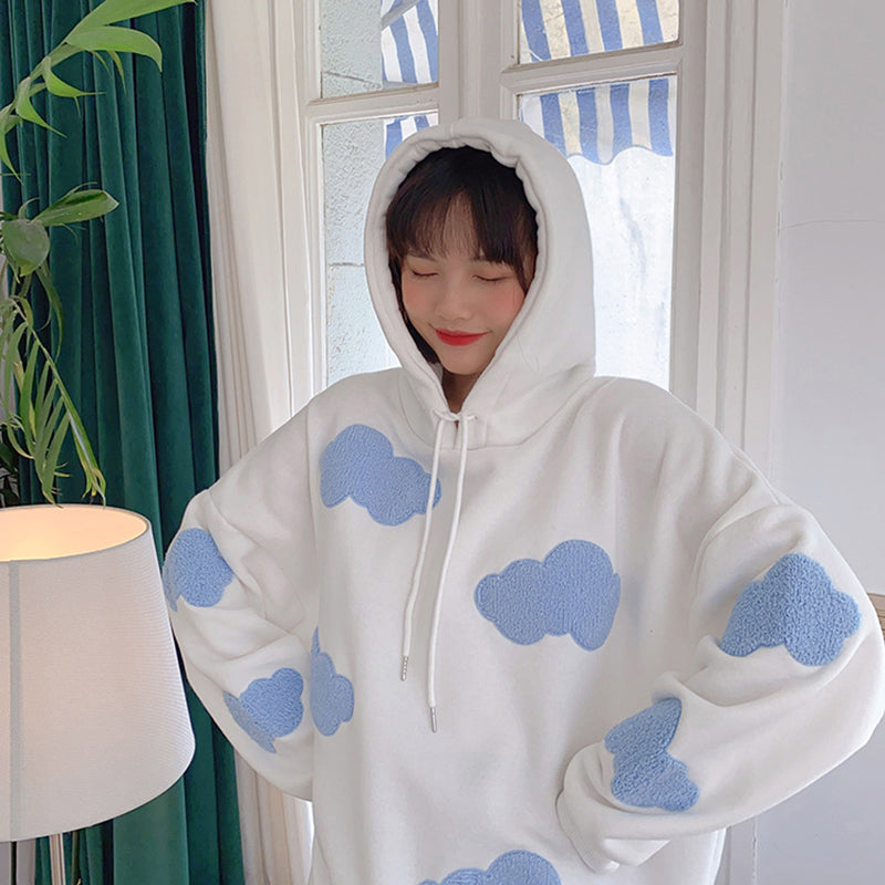 Clouds Pattern Casual Hoodie