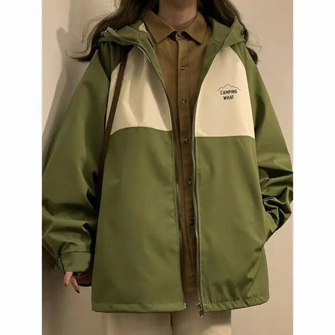 Casual Hooded Zipper Track Jacket