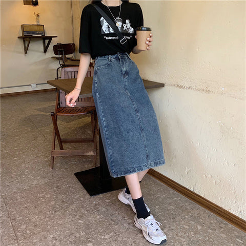 Casual Loose Long Jeans Skirts