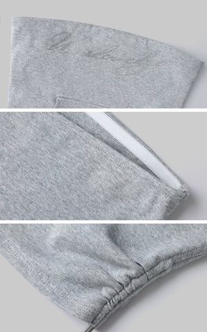 Grey Contrast-Layered Lounge Set